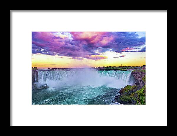Niagara Falls Framed Print featuring the photograph Niagara Falls Evening 3 by Steve Harrington