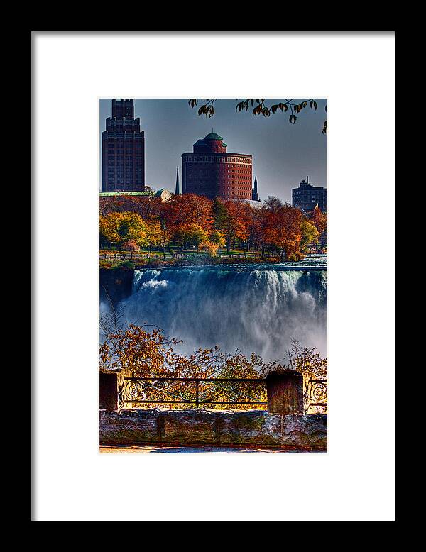 Niagara Falls Framed Print featuring the photograph Niagara Falls From Ontario by Don Nieman