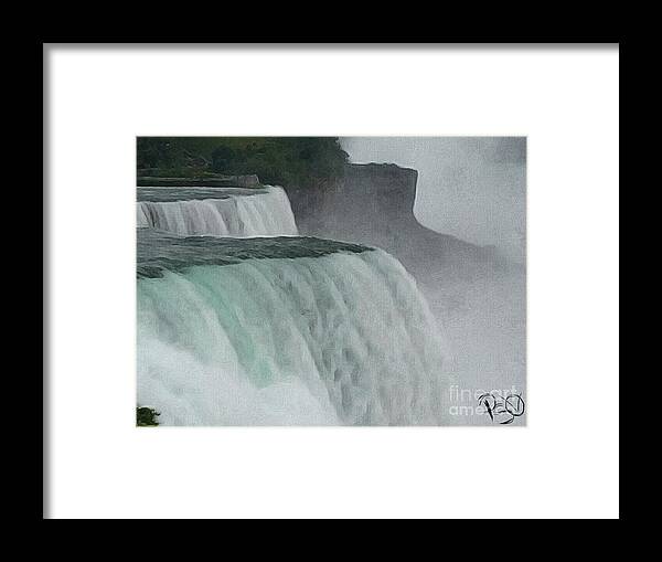Niagara Falls Framed Print featuring the digital art Niagara Falls by Patty Vicknair