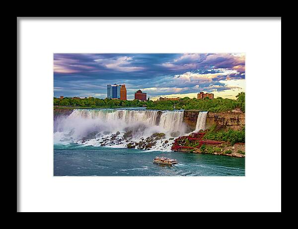 Niagara Falls Framed Print featuring the photograph Niagara Falls - The American Side by Steve Harrington