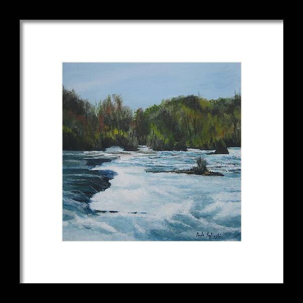 Niagra Framed Print featuring the painting Niagra Rapids by Paula Pagliughi