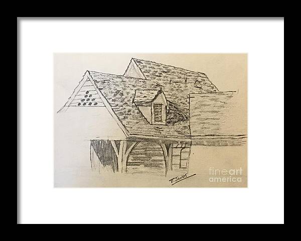 House Framed Print featuring the drawing Nice Lines by Thomas Janos