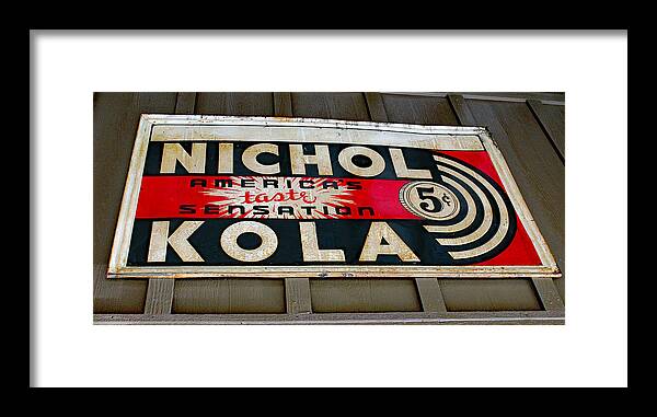 Signs Framed Print featuring the photograph Nichol Kola Sign by DB Hayes