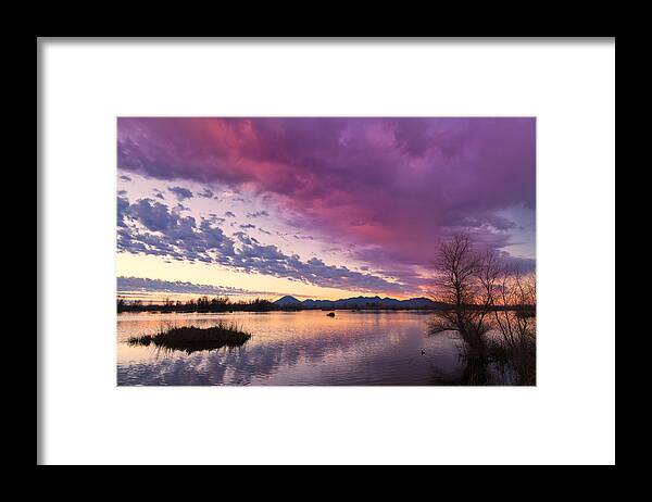Wetland Framed Print featuring the photograph Night Gives Way to Dawn by Kathleen Bishop