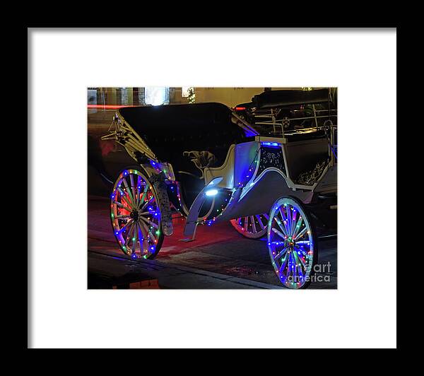 St Augustine Framed Print featuring the photograph Night Of Lights Carriage Ride by D Hackett