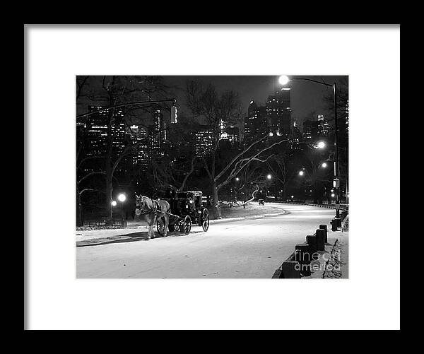 Horse And Buggy Framed Print featuring the photograph Night Ride by Dennis Richardson