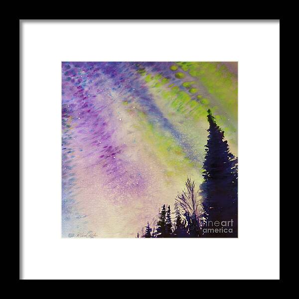 Sky Framed Print featuring the painting Night Sky by Allison Ashton