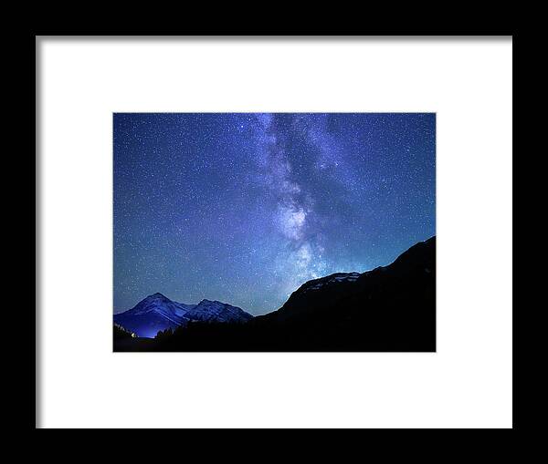 Milky Way Framed Print featuring the photograph Night Sky in David Thomson Country by Dan Jurak