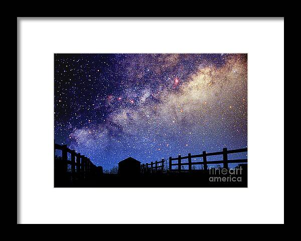 Astronomy Framed Print featuring the photograph Night Sky by Larry Landolfi and Photo Researchers