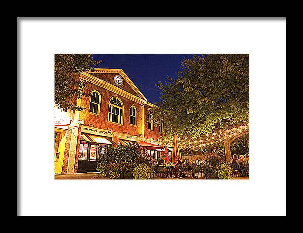 Nightime In Newburyport Framed Print featuring the photograph Nightime in Newburyport by Suzanne DeGeorge