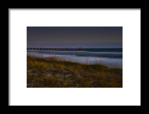 Pier Framed Print featuring the photograph Nightlife by the Sea by Renee Hardison