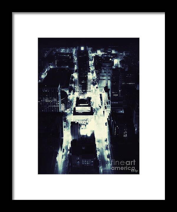 New York City Skyline Framed Print featuring the photograph Blue Pill by HELGE Art Gallery