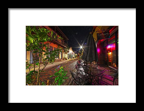 St Augustine Framed Print featuring the photograph Nights In Oldtown by Robert Och