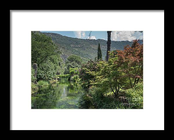 Ninfa Framed Print featuring the photograph Ninfa Garden, Rome Italy 5 by Perry Rodriguez