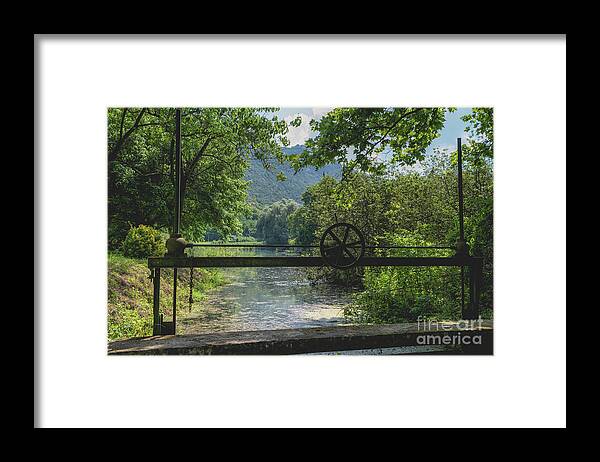 Ninfa Framed Print featuring the photograph Ninfa Waterway, Rome Italy by Perry Rodriguez