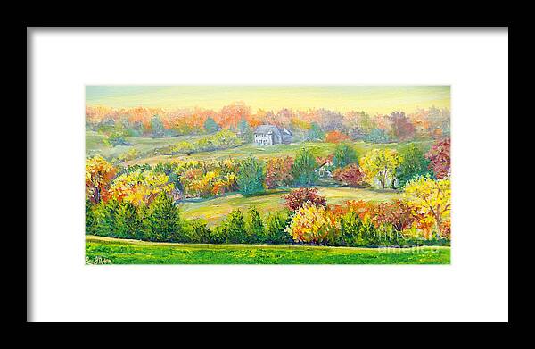 Acrylics Framed Print featuring the painting Nixon's Beauty Of Autumn by Lee Nixon