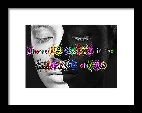 Color Framed Print featuring the digital art NO Color by Kelly M Turner