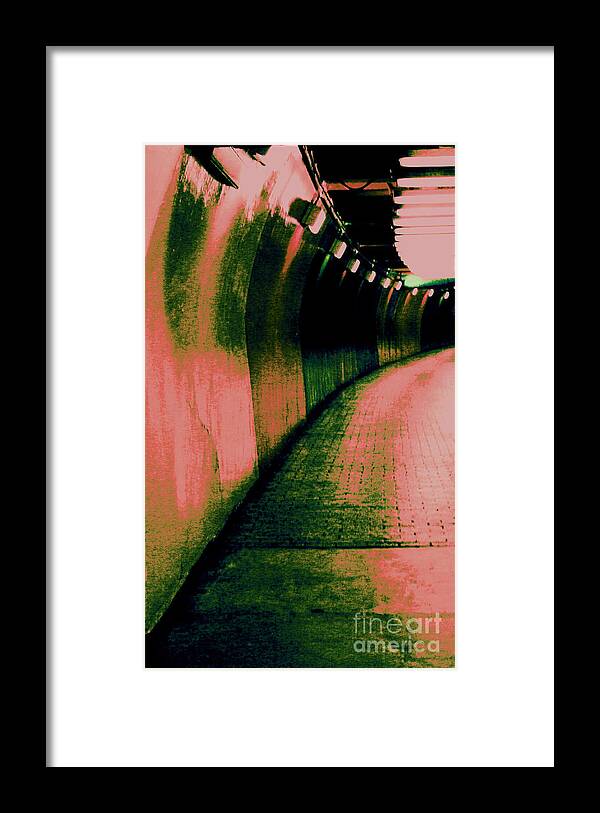 Tunnel Framed Print featuring the photograph No Life Seen by Julie Lueders 