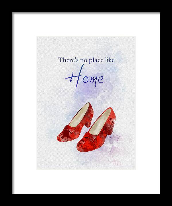Wizard Of Oz Framed Print featuring the mixed media No place like home by My Inspiration