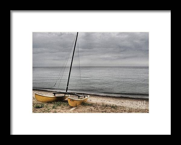 Lake Huron Framed Print featuring the photograph No Wind Today by Chris Fleming