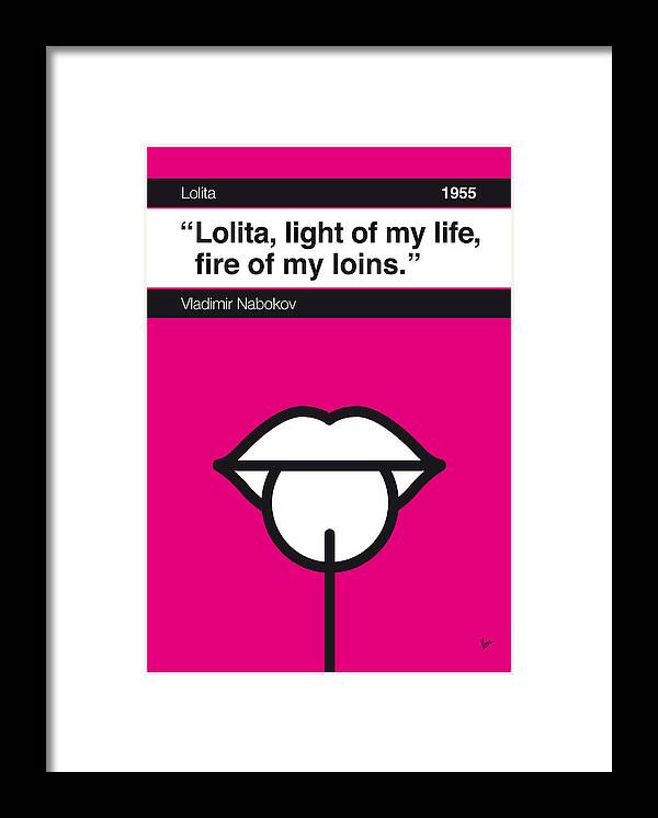 Lolita Framed Print featuring the digital art No005 MY Lolita Book Icon poster by Chungkong Art