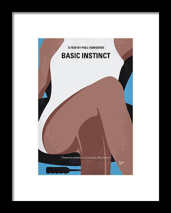 Basic Instinct Framed Print featuring the photograph No007 My basic Instinct minimal movie poster by Chungkong Art