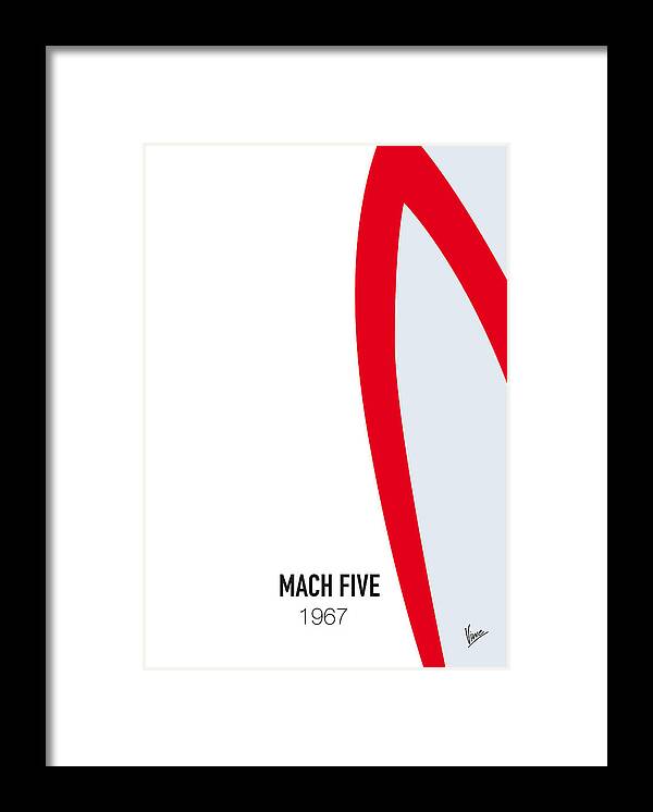 Mach Framed Print featuring the digital art No008 My Speed Racer minimal movie car poster by Chungkong Art