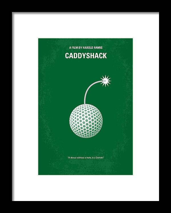 Caddy Shack Framed Print featuring the digital art No013 My Caddy Shack minimal movie poster by Chungkong Art