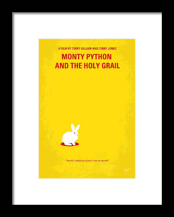 Monty Framed Print featuring the digital art No036 My Monty Python And The Holy Grail minimal movie poster by Chungkong Art