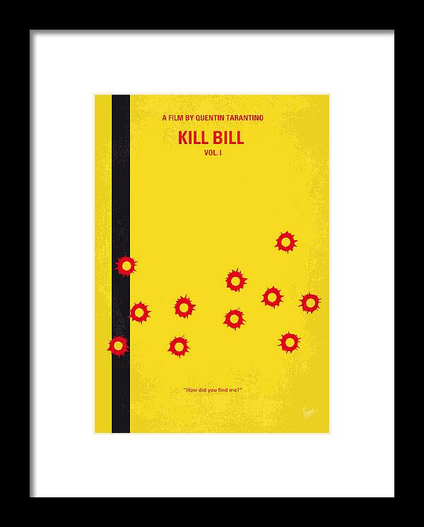 Kill Bill Framed Print featuring the digital art No048 My Kill Bill -part 1 minimal movie poster by Chungkong Art