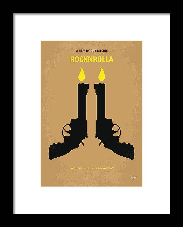 Rocknrolla Framed Print featuring the digital art No071 My rocknrolla minimal movie poster by Chungkong Art