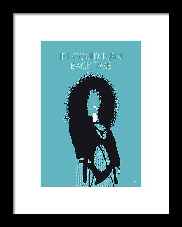 Cher Framed Print featuring the digital art No205 MY CHER Minimal Music poster by Chungkong Art