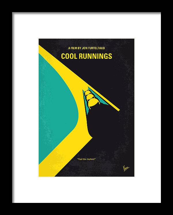 Cool Runnings Framed Print featuring the digital art No538 My COOL RUNNINGS minimal movie poster by Chungkong Art