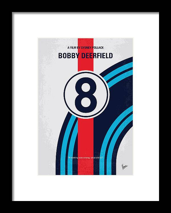 Bobby Deerfield Framed Print featuring the digital art No565 My Bobby deerfield minimal movie poster by Chungkong Art