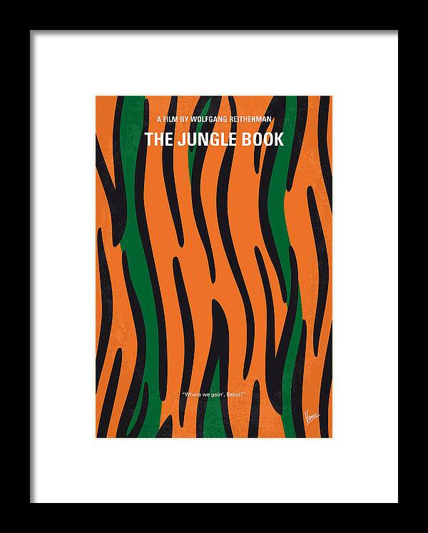 Jungle Book Framed Print featuring the digital art No601 My Jungle Book minimal movie poster by Chungkong Art