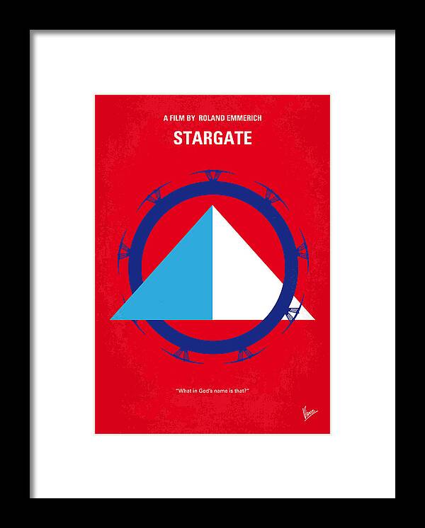 Stargate Framed Print featuring the digital art No644 My STARGATE minimal movie poster by Chungkong Art