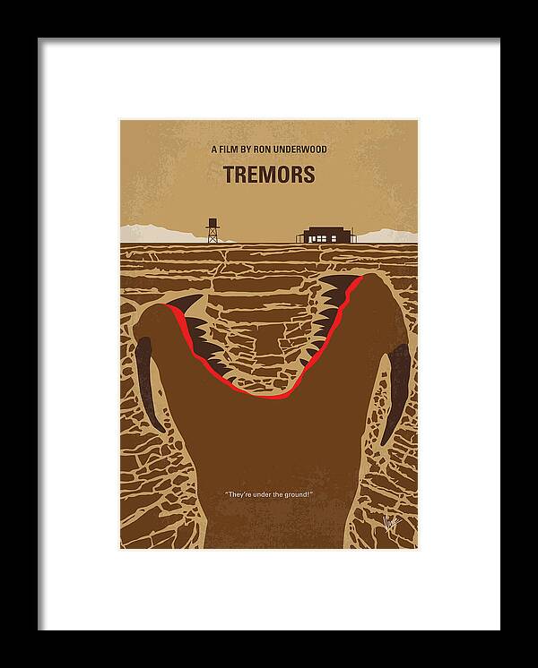 Tremors Framed Print featuring the digital art No688 My Tremors minimal movie poster by Chungkong Art