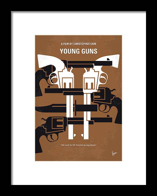 No916 My Young Guns Minimal Movie Poster Framed Print By Chungkong Art