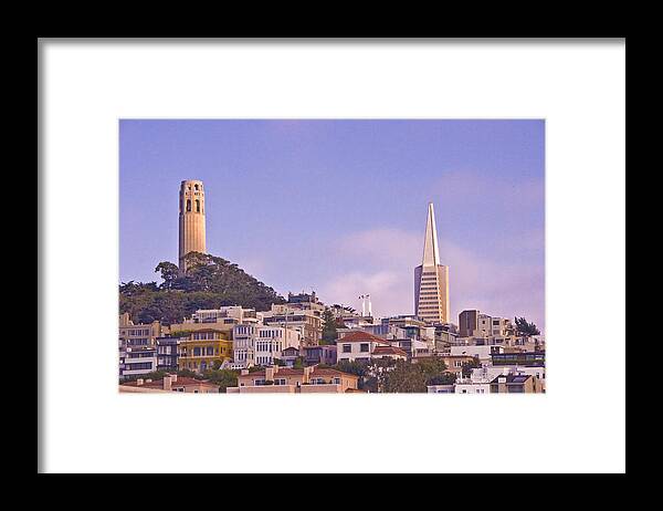 Landscape Framed Print featuring the photograph Nob Hill at Sunset by Ches Black