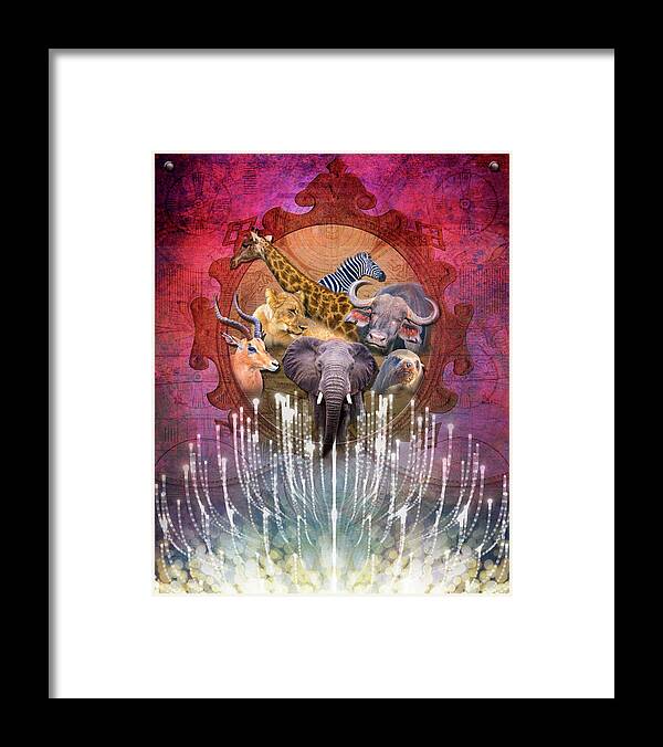 Noble Creatures Framed Print featuring the digital art Noble Creatures by Linda Carruth