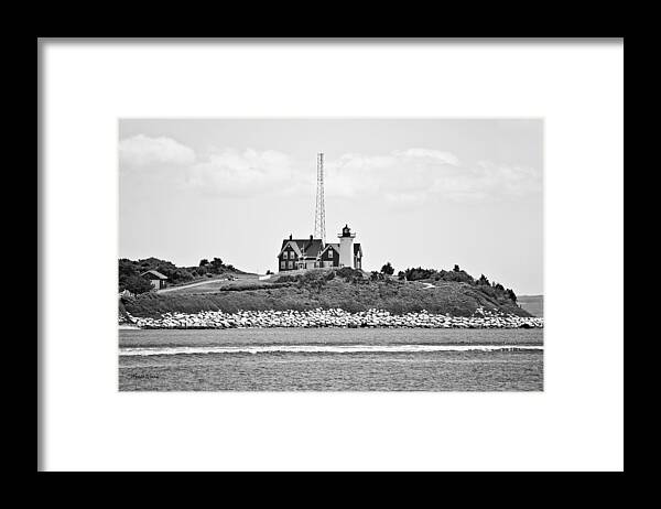 Nobska Framed Print featuring the photograph Nobska Point Lighthouse Woods Hole Falmouth Massachusetts by Michelle Constantine