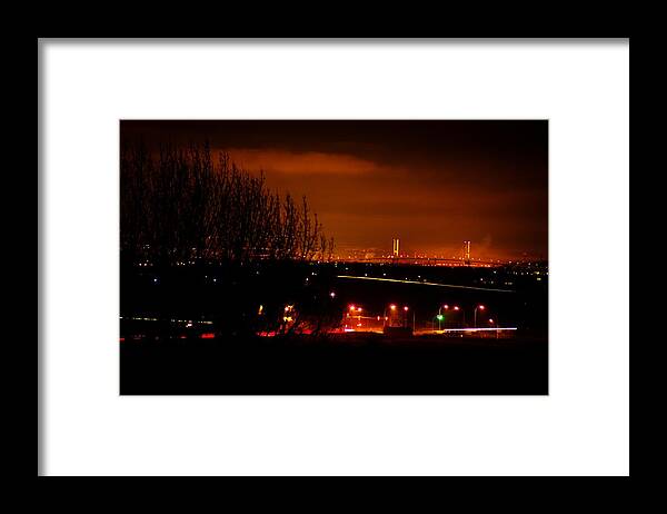 Night Framed Print featuring the photograph Nocturnal Highway by Paul Kloschinsky