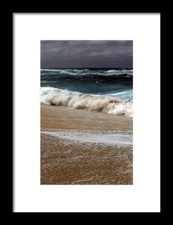  Framed Print featuring the photograph North Beach, Oahu V by Kenneth Campbell