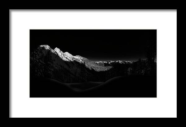Baker Framed Print featuring the photograph North Cascades National Park Black and White by Pelo Blanco Photo