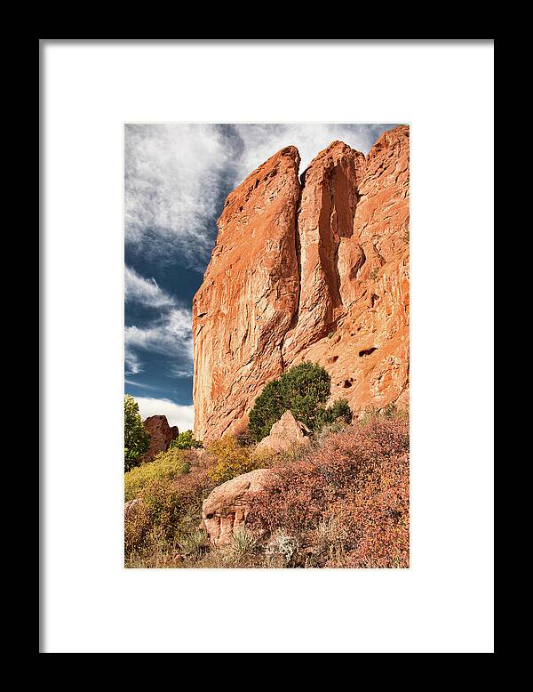 Garden Of The Gods Framed Print featuring the photograph North Gateway Rock - Garden of The Gods by Kristia Adams