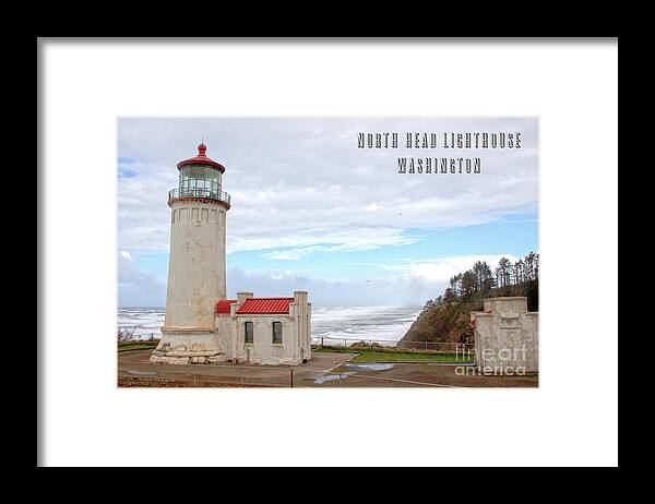 Lighthouse Framed Print featuring the photograph North Head Lighthouse Washington by Larry Keahey