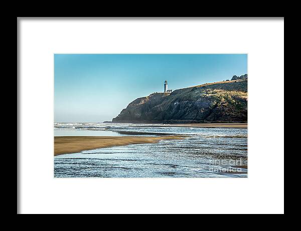 Beach Framed Print featuring the photograph North Head Lighthouse With the Morning Light by Robert Bales
