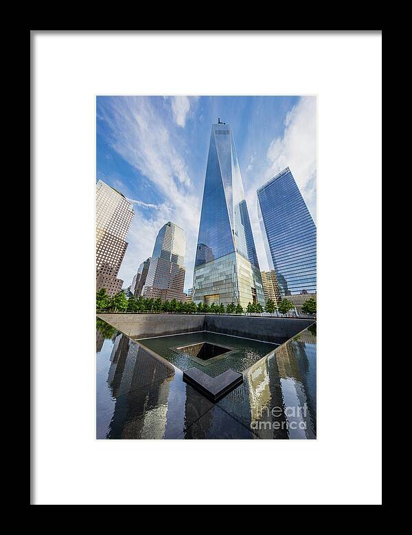 9/11 Framed Print featuring the photograph North Pool by Inge Johnsson