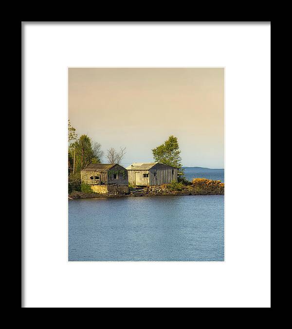 North Shore Minnesota Framed Print featuring the photograph North Shore Old Buildings by Bill and Linda Tiepelman