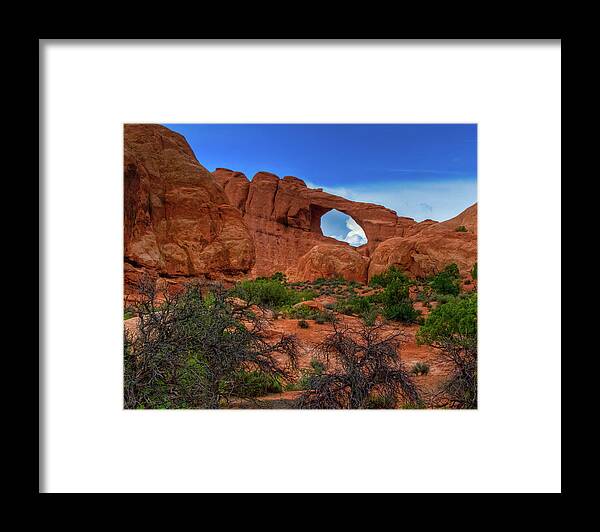 Arches National Park Framed Print featuring the photograph North Window Portal by Harry Strharsky